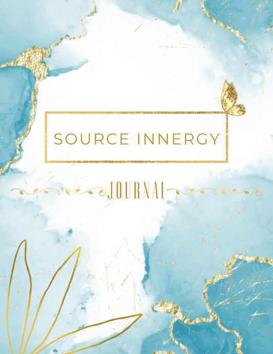 "Source Innergy Writing Journal – a beautifully designed inspirational journal to express emotions, release pain, and transform thoughts into personal growth. This raw and authentic Source Innergy brand notebook empowers healing, creativity, and positive life change through writing."